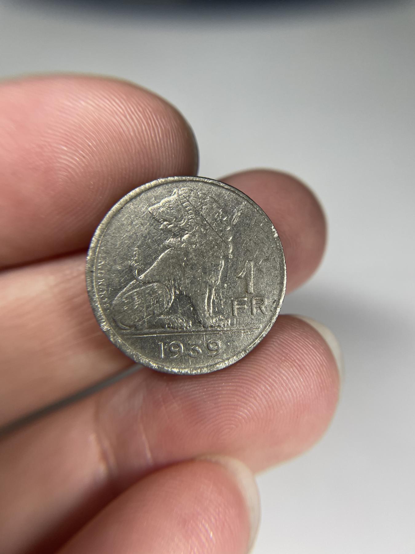 2024年集古藏今外币拍卖第七期-第5场—（总第65拍） 1939年比利时1法郎