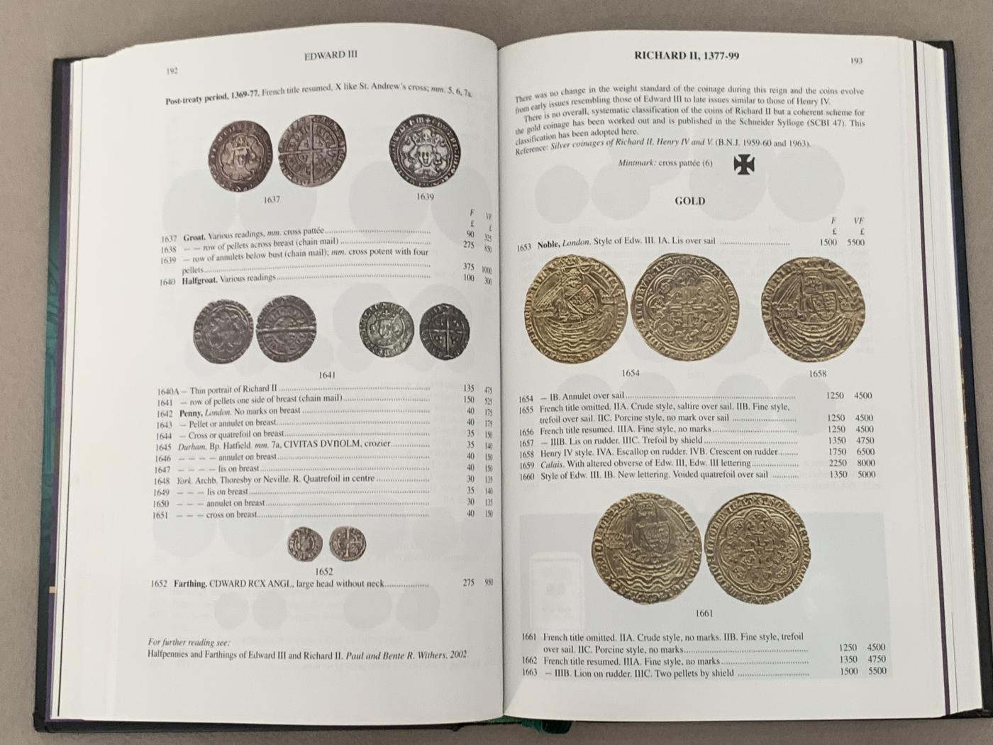 《竞宝斋》第270场- 周日，周一，周二  3场连拍 （全场包邮） SPINK2019英格兰与联合王国硬币目录 （十进制前） 八五品 厚达546页 精装本