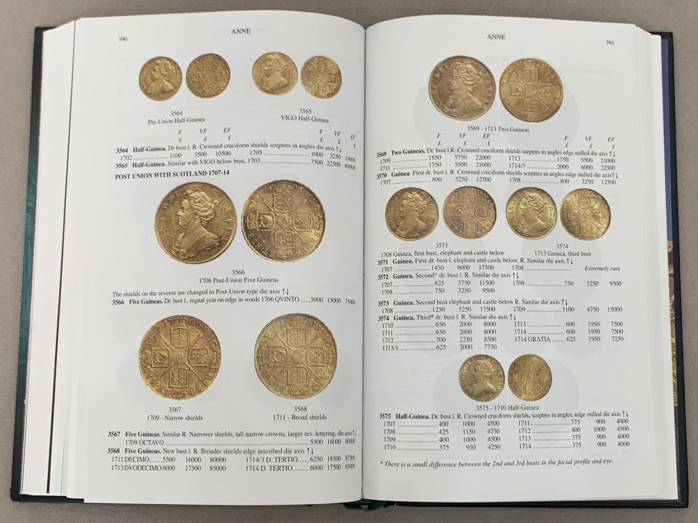 《竞宝斋》第270场- 周日，周一，周二  3场连拍 （全场包邮） SPINK2019英格兰与联合王国硬币目录 （十进制前） 八五品 厚达546页 精装本