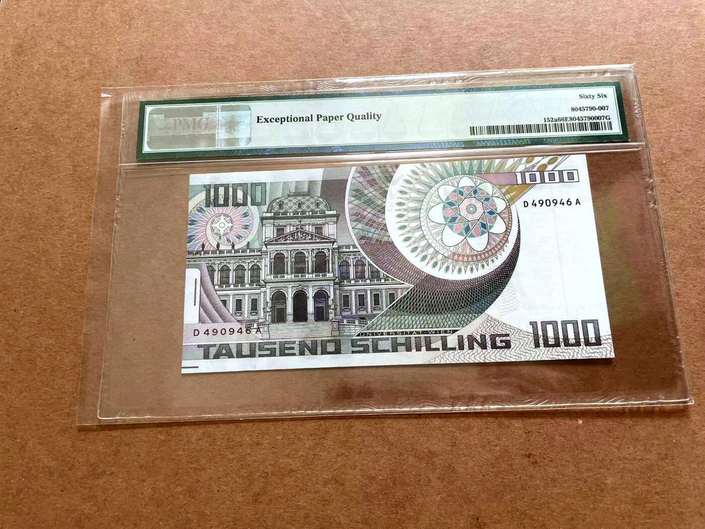 【Blue Auction】✨世界纸币精拍第479期【精】 奥地利 1983年1000先令  薛定谔 PMG66EPQ 