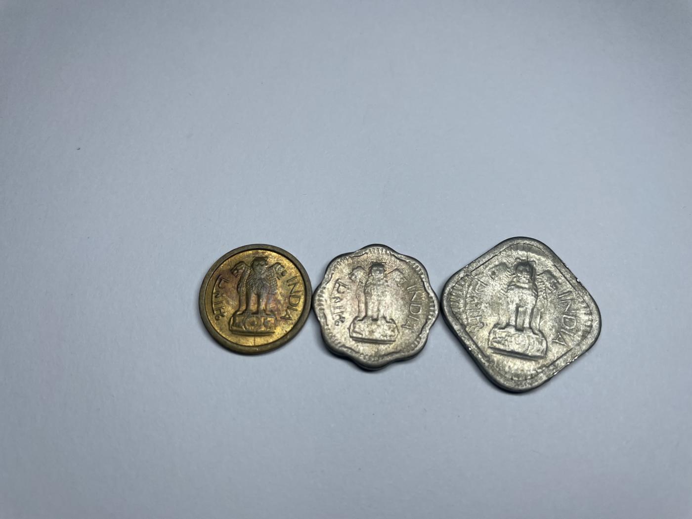 2024年集古藏今外币拍卖第七期-第5场—（总第65拍） 1964年印度1、2、5分三枚