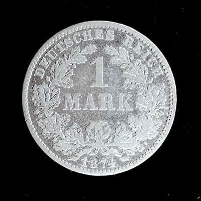 巴斯克收藏第268期 散币专场 5月28/29/30号三场连拍 全场包邮 - 德国 威廉一世 1874年 1马克银币