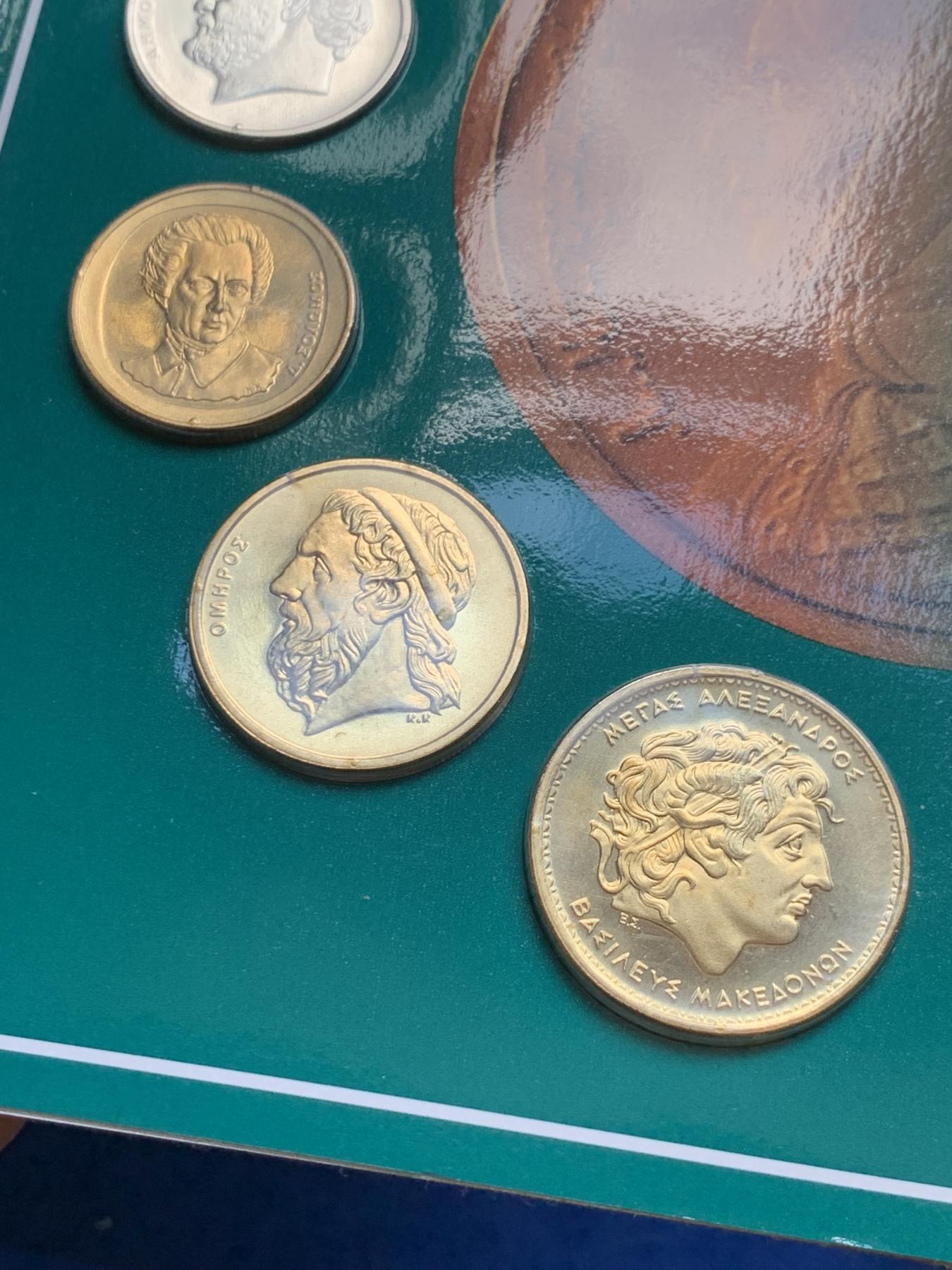 《竞宝斋》第270场- 周日，周一，周二  3场连拍 （全场包邮） 希腊2000年历史人物关门BU级官方套币