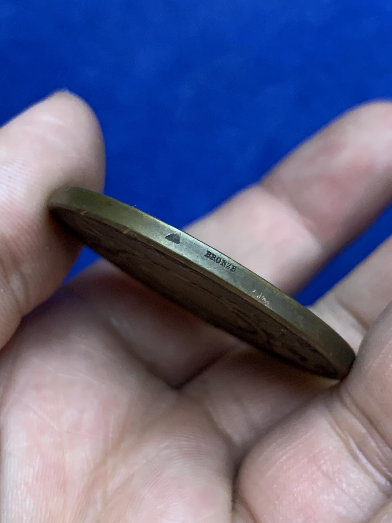 《竞宝斋》第271场-八角与章专场 周日，周一，周二  3场连拍 （全场包邮） 法国 农业 铜章 细节丰富 小天使生动 32.7克 41.8mm 三角边铭