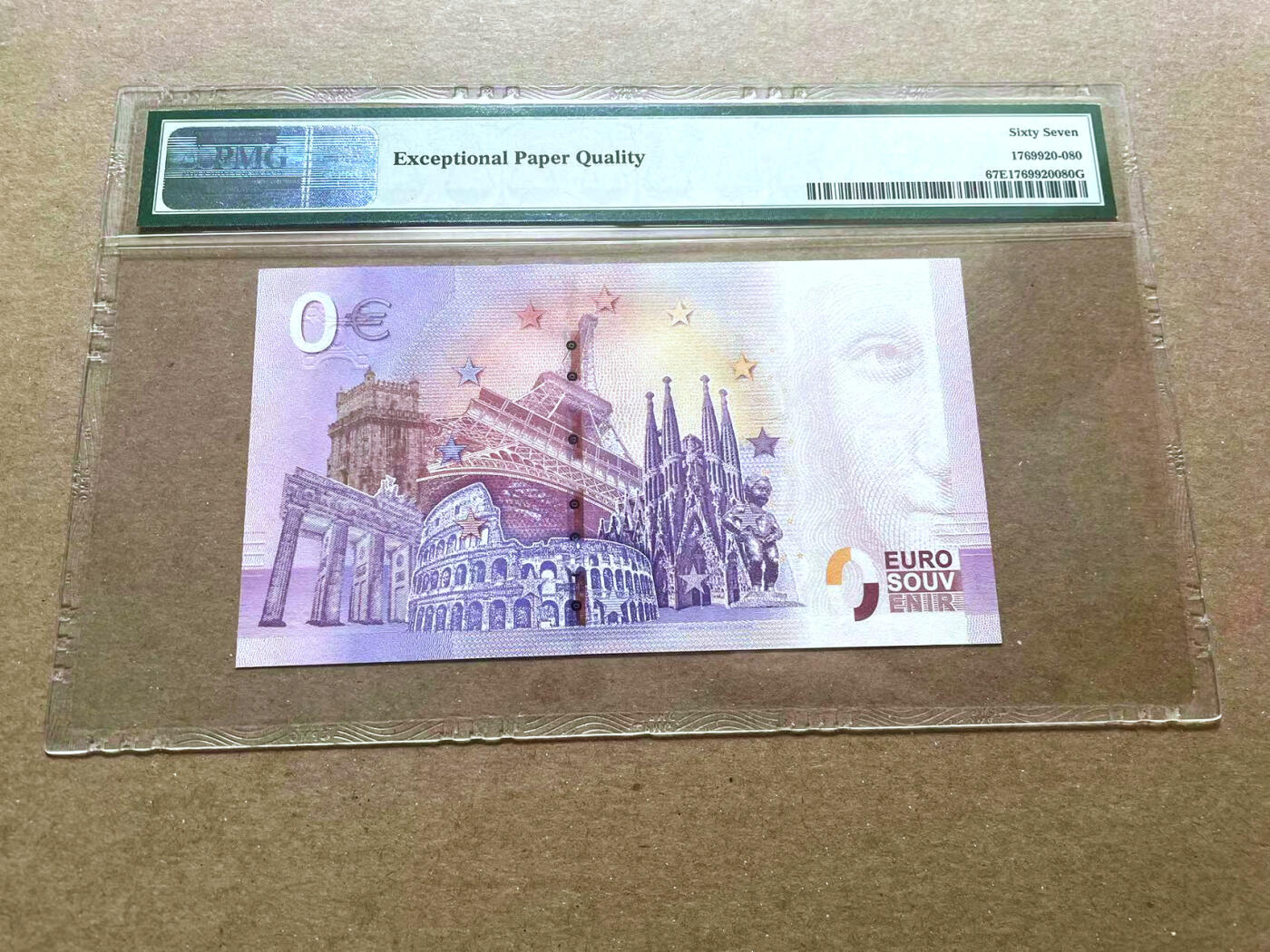 【Blue Auction】✨世界纸币精拍第479期【精】 【无47】2018年0欧元 商业钞 PMG67EPQ 高分