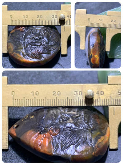 精美亚光冰飘战国红玛瑙手工雕刻钟馗吊坠（把件）一个！ 精美亚光冰飘战国红玛瑙手工雕刻钟馗吊坠（把件）一个！