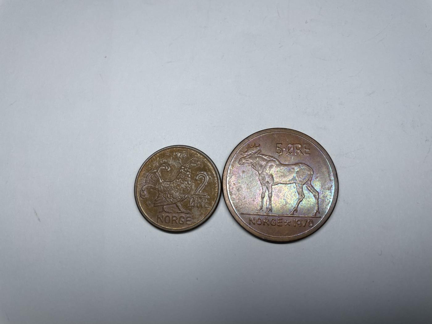 2024年集古藏今外币拍卖第七期-第5场—（总第65拍） 挪威5欧尔2欧尔