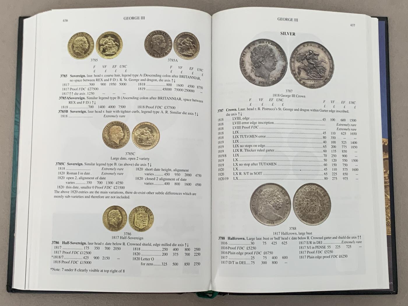 《竞宝斋》第270场- 周日，周一，周二  3场连拍 （全场包邮） SPINK2019英格兰与联合王国硬币目录 （十进制前） 八五品 厚达546页 精装本