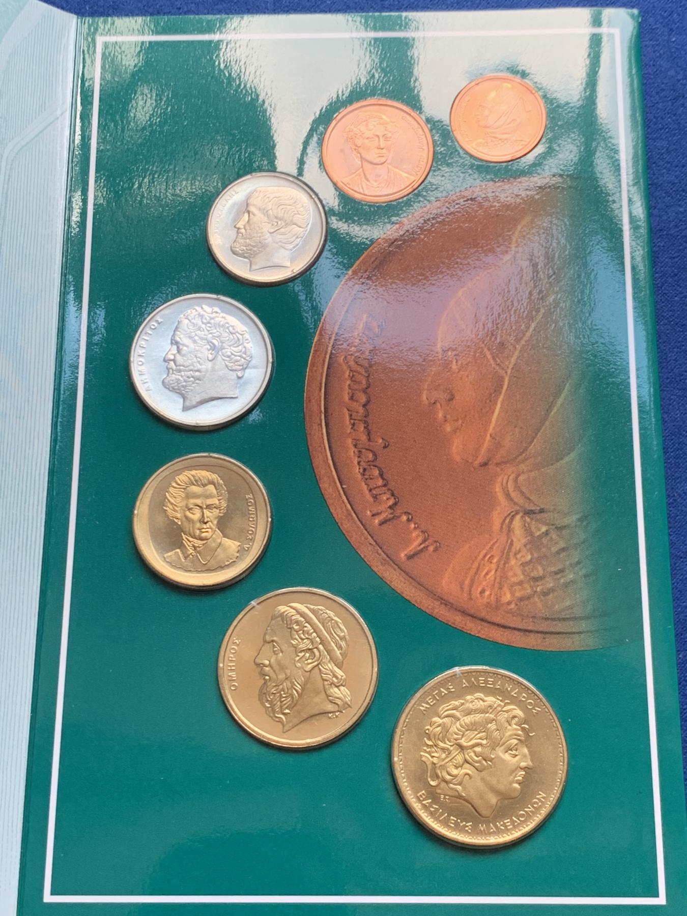 《竞宝斋》第270场- 周日，周一，周二  3场连拍 （全场包邮） 希腊2000年历史人物关门BU级官方套币