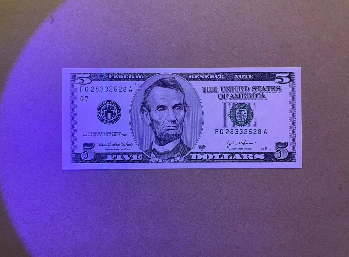 【Blue Auction】✨世界纸币精拍第479期【精】 【一组2张 无47】美国 1995/2003年大小头版5美金 全新UNC