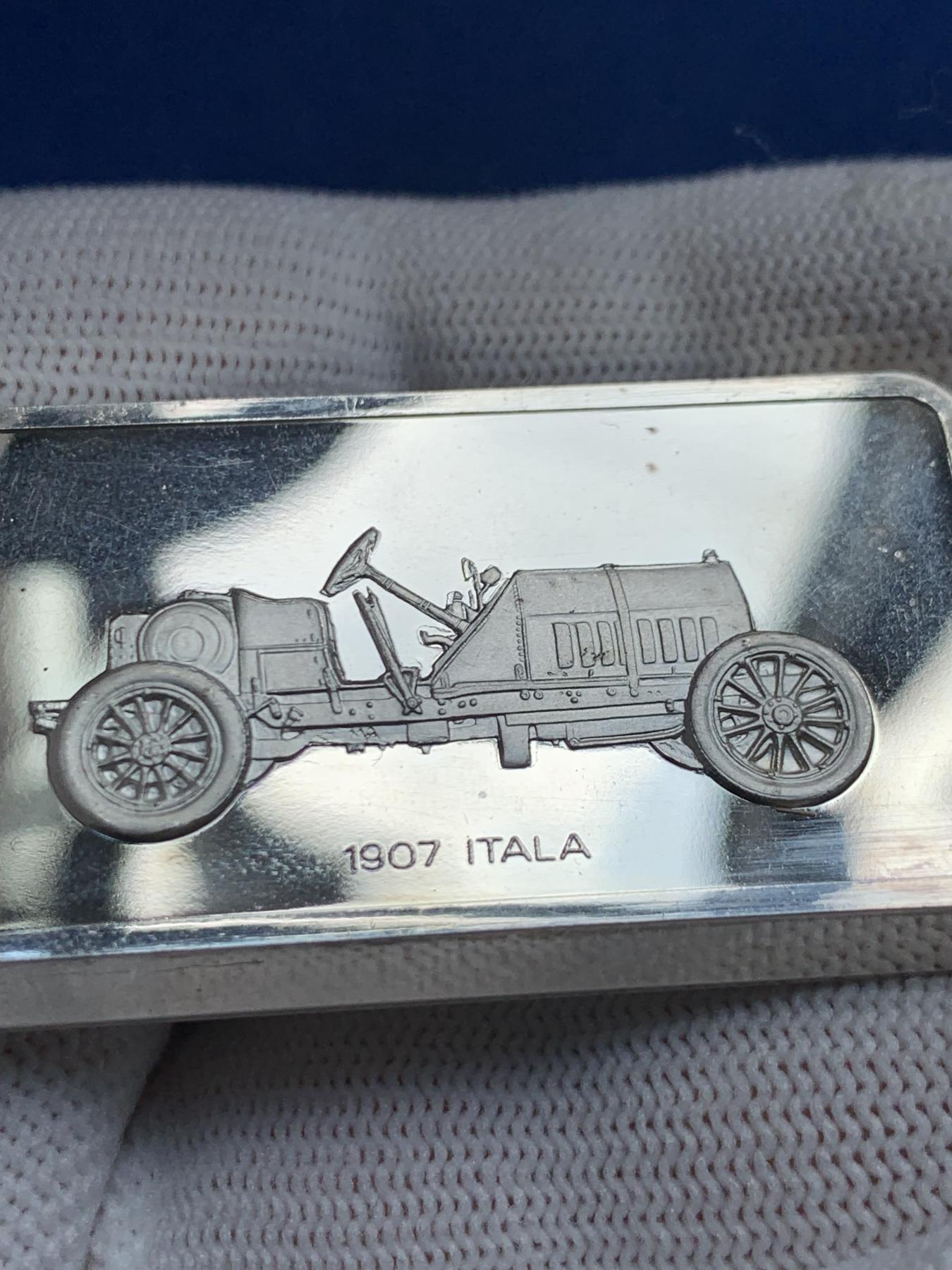 《竞宝斋》第270场- 周日，周一，周二  3场连拍 （全场包邮） 1907款意大利老爷车伊塔拉银砖 925银 68.8g的大家伙手感十足 百年老物件保存完好 镜面超好