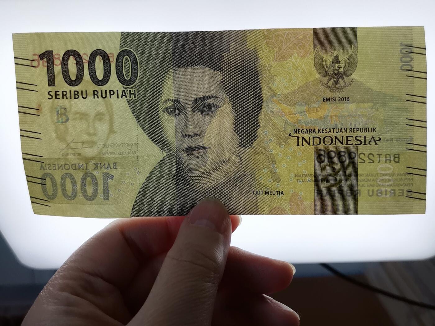 第一海外回流一元起拍收藏 纸币专场 第90期 印度尼西亚2016年1000卢比纸币