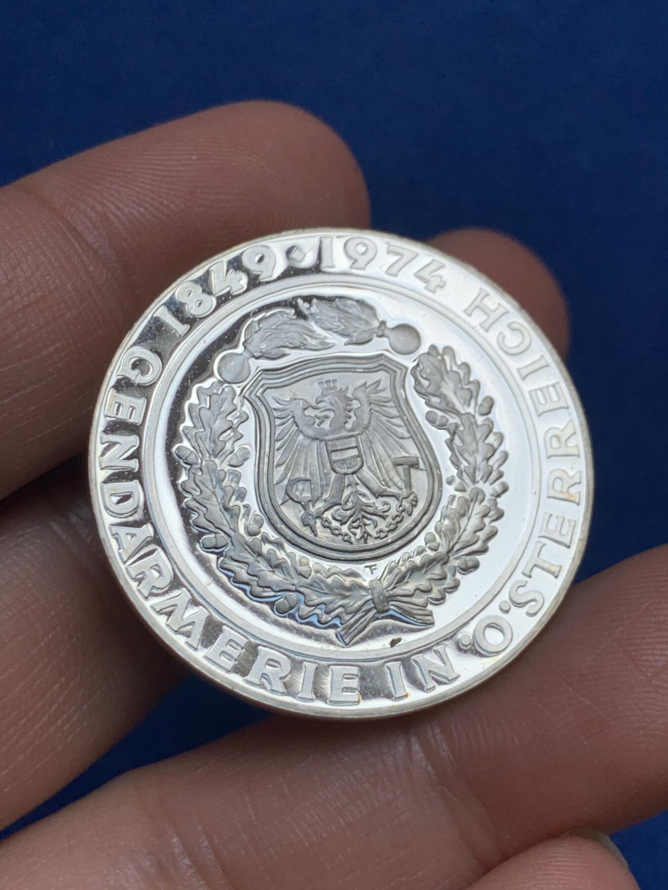 《竞宝斋》第270场- 周日，周一，周二  3场连拍 （全场包邮） 奥地利1974年50先令银币 全新品