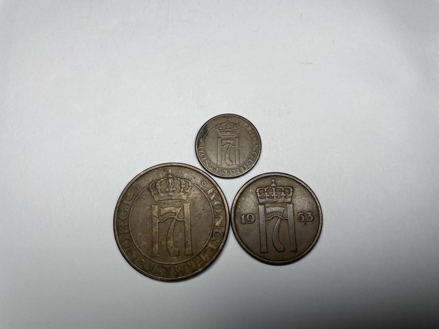 2024年集古藏今外币拍卖第七期-第5场—（总第65拍） 40-50年代挪威1、2、5欧尔