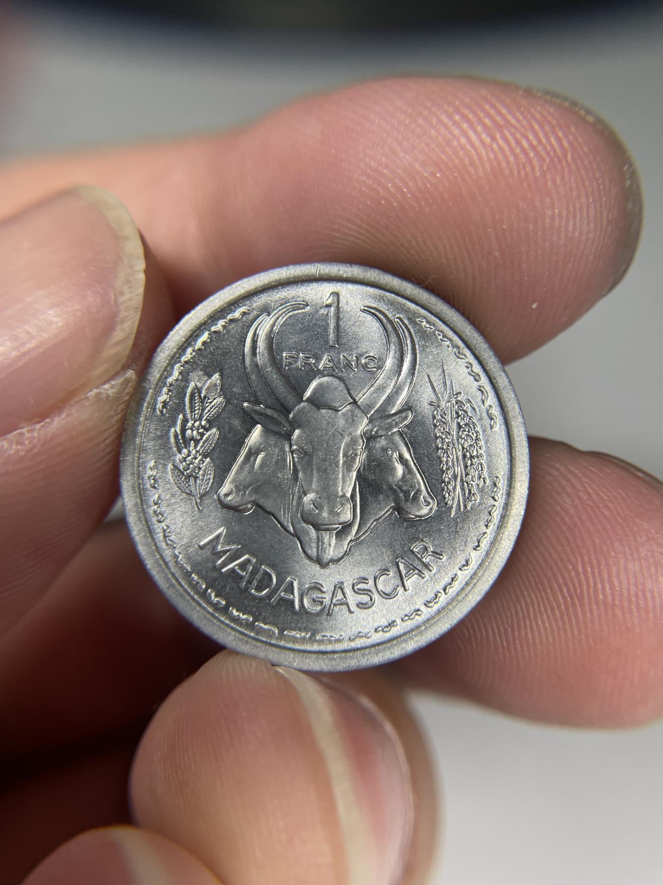 2024年集古藏今外币拍卖第七期-第5场—（总第65拍） 1958年马达加斯加1法郎