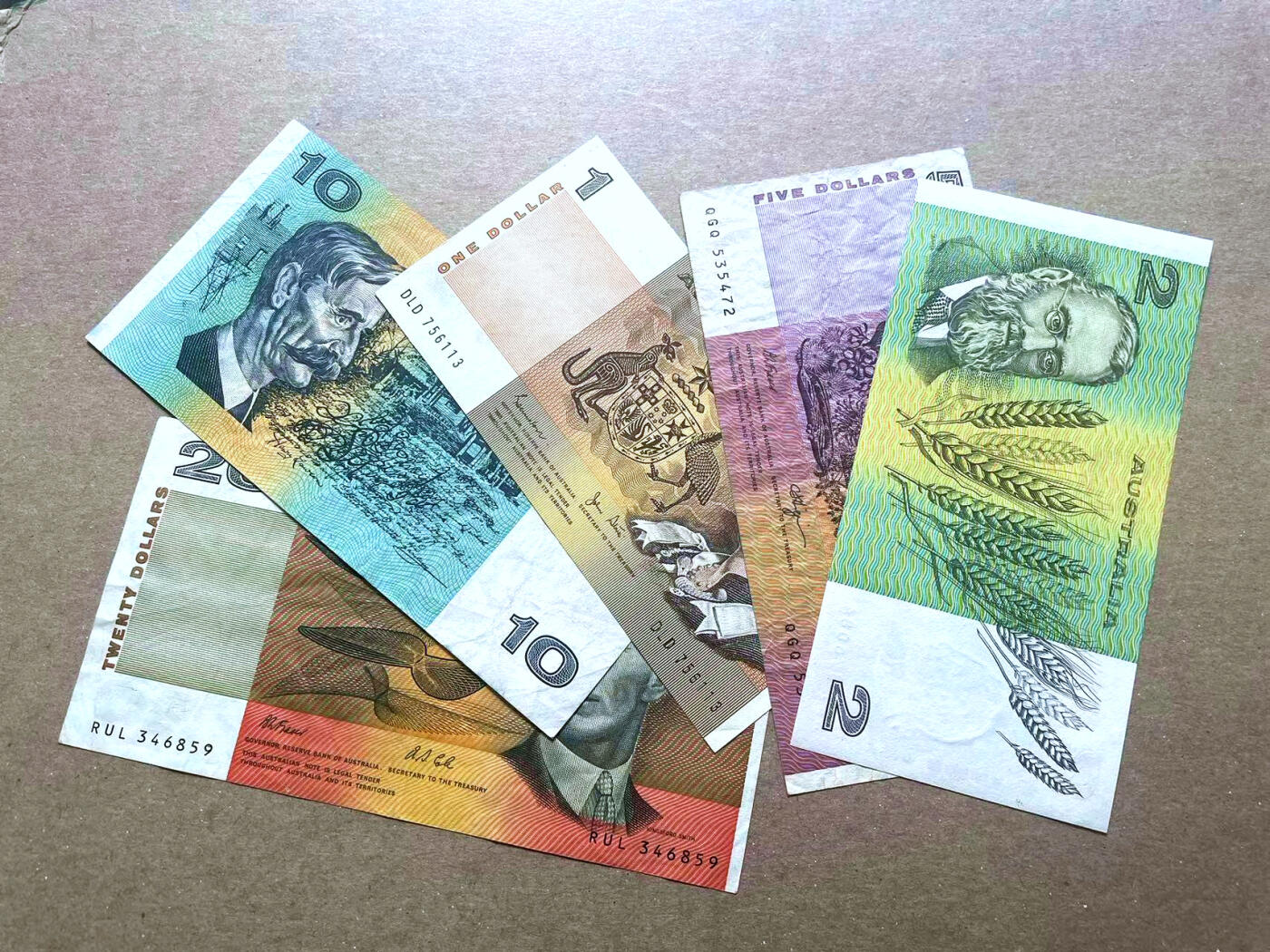 【Blue Auction】✨世界纸币精拍第479期【精】 【一组5张】澳大利亚 1-20元 流通品相