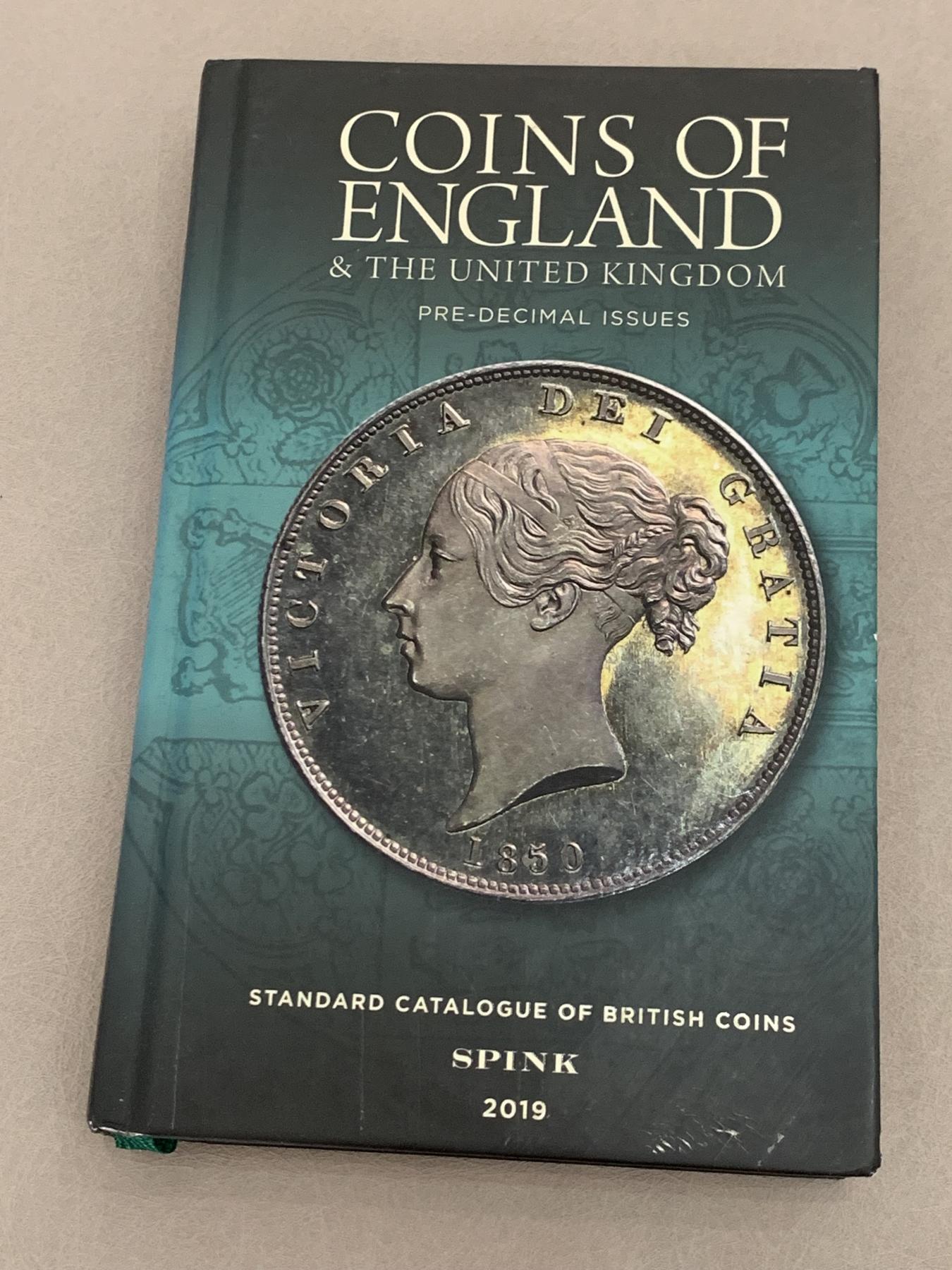 《竞宝斋》第270场- 周日，周一，周二  3场连拍 （全场包邮） SPINK2019英格兰与联合王国硬币目录 （十进制前） 八五品 厚达546页 精装本