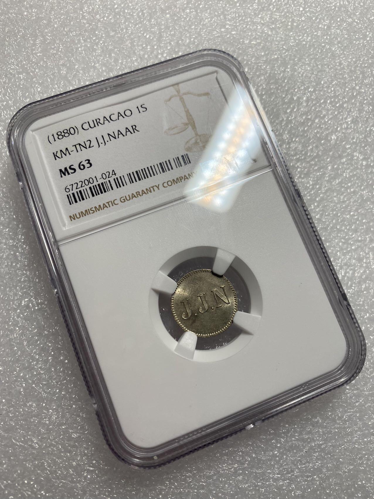 NGC MS63库拉索1880年（J.J.N）1ST