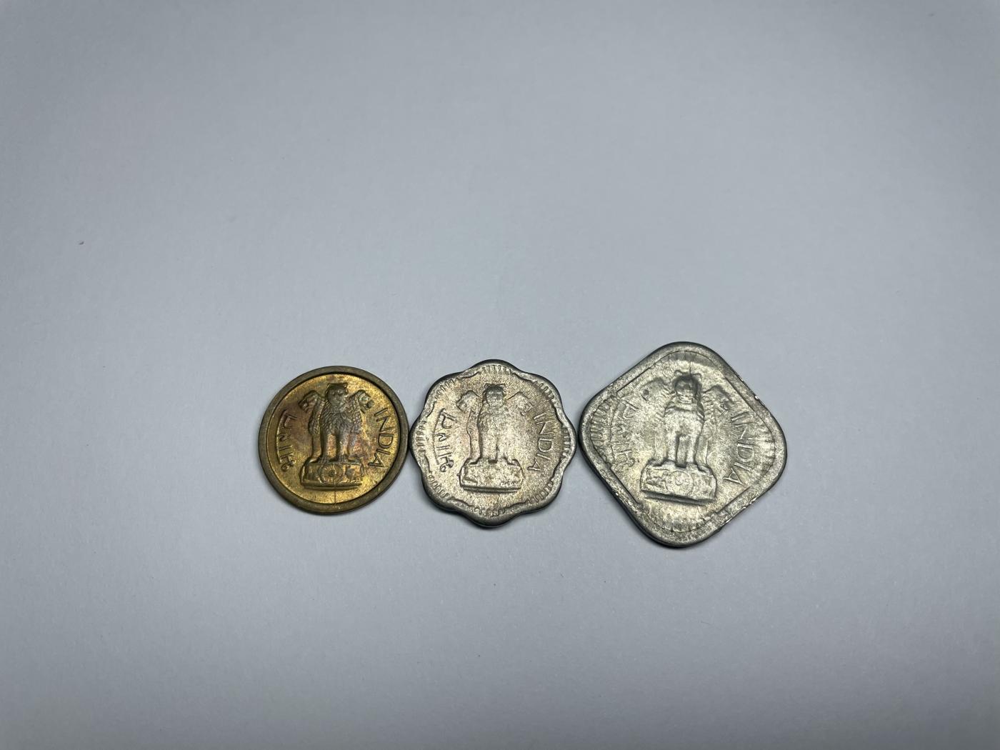 2024年集古藏今外币拍卖第七期-第5场—（总第65拍） 1964年印度1、2、5分三枚