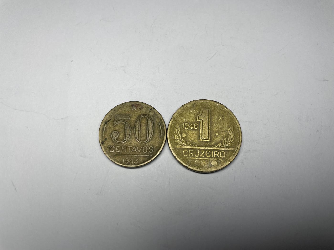 2024年集古藏今外币拍卖第七期-第5场—（总第65拍） 40年代巴西2枚