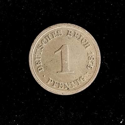 巴斯克收藏第268期 散币专场 5月28/29/30号三场连拍 全场包邮 - 德国 威廉一世 1875年 1芬尼
