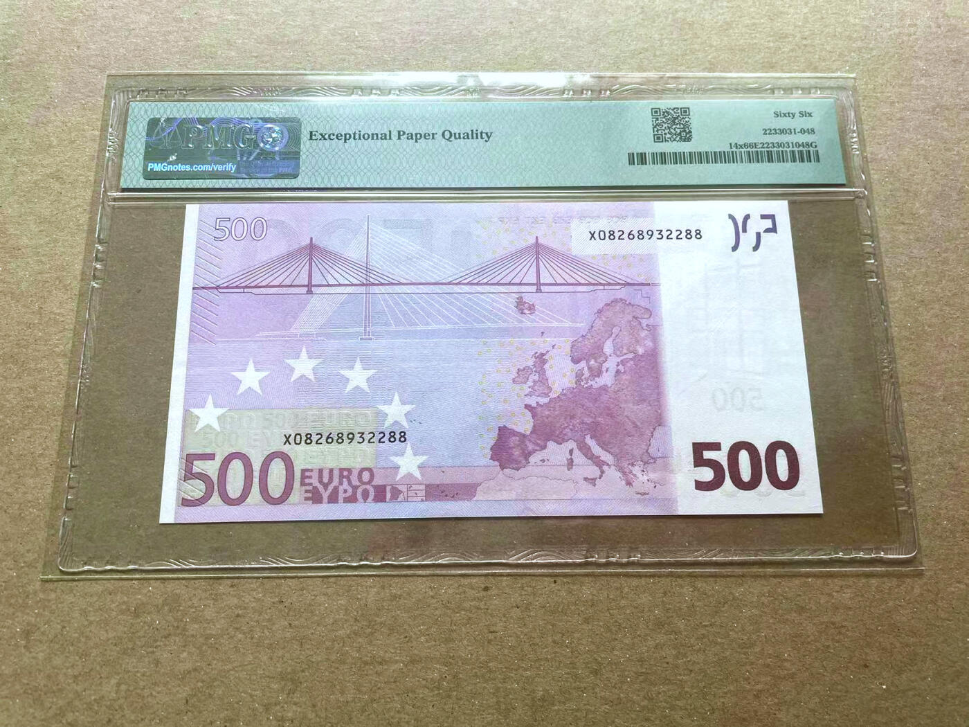 【Blue Auction】✨世界纸币精拍第479期【精】 【88尾无47】欧盟 2002年500欧元 二签 PMG66EPQ 