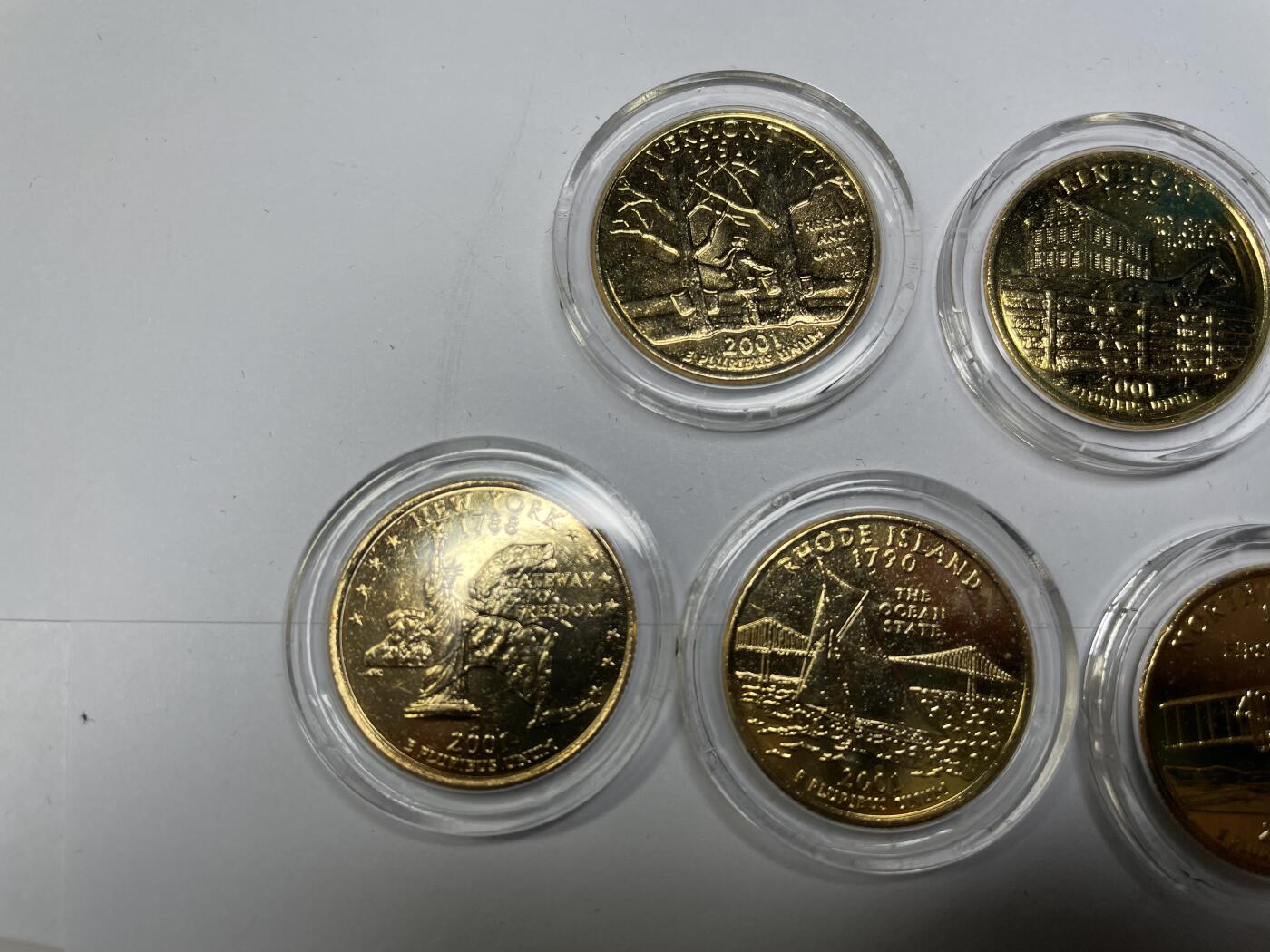 2024年集古藏今外币拍卖第七期-第7场—（总第67拍）为庆祝粉丝即将破百，精选小部分拍品 2001年镀金美分一盒