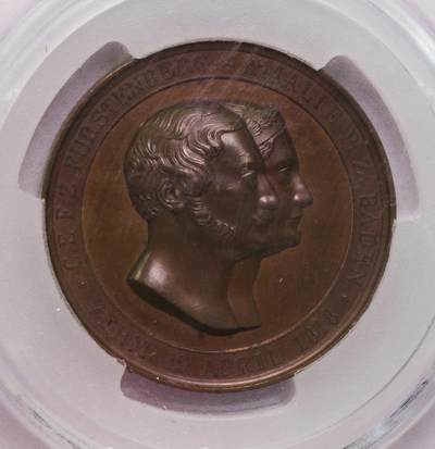 PCGS-SP63 1843巴登全家福大铜章唯一冠军 - PCGS-SP63 1843巴登全家福大铜章唯一冠军