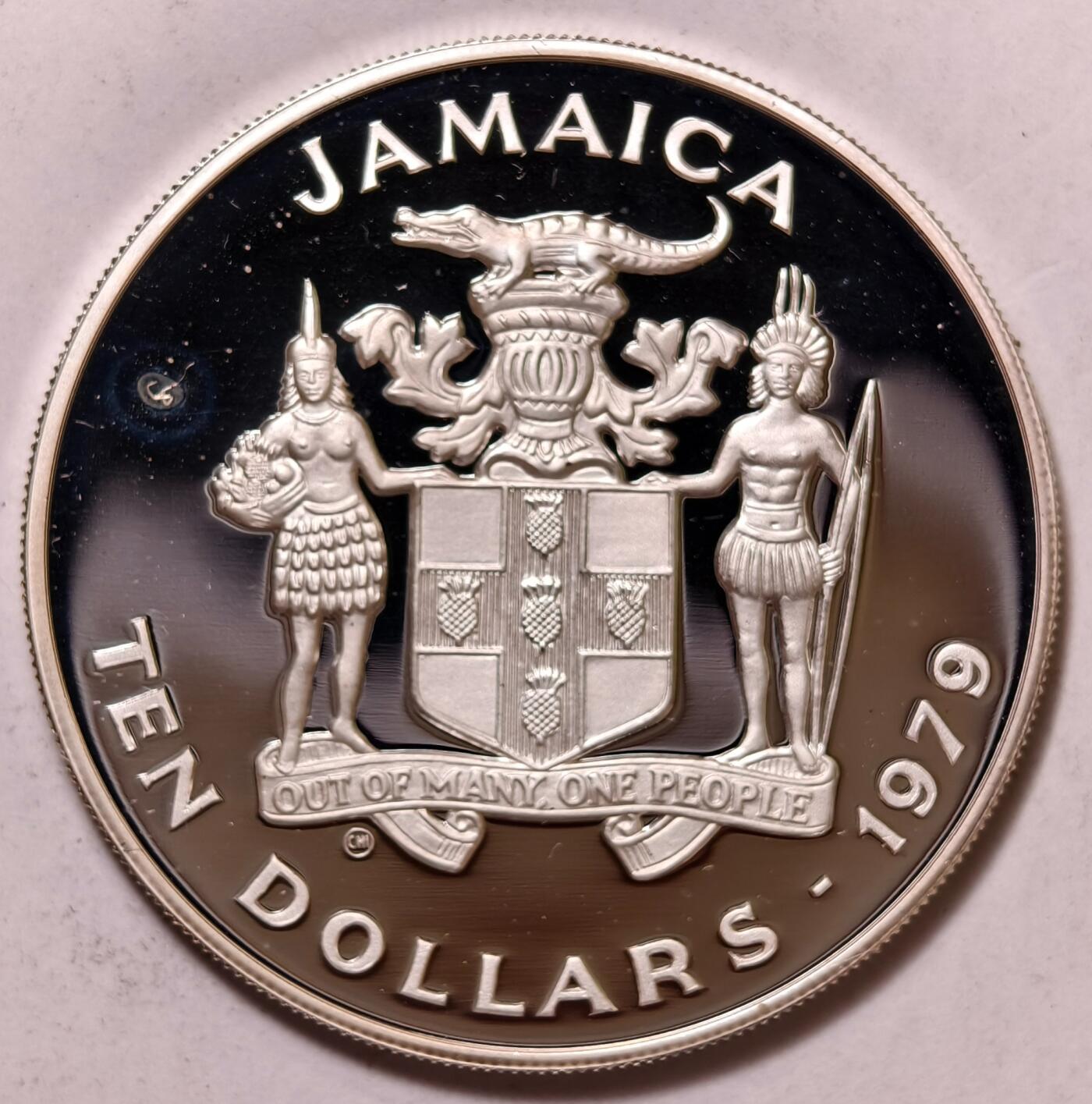 紫瑗钱币——第354期拍卖 牙买加 1979年 国际儿童年 10元 23.32克 0.925银 精制