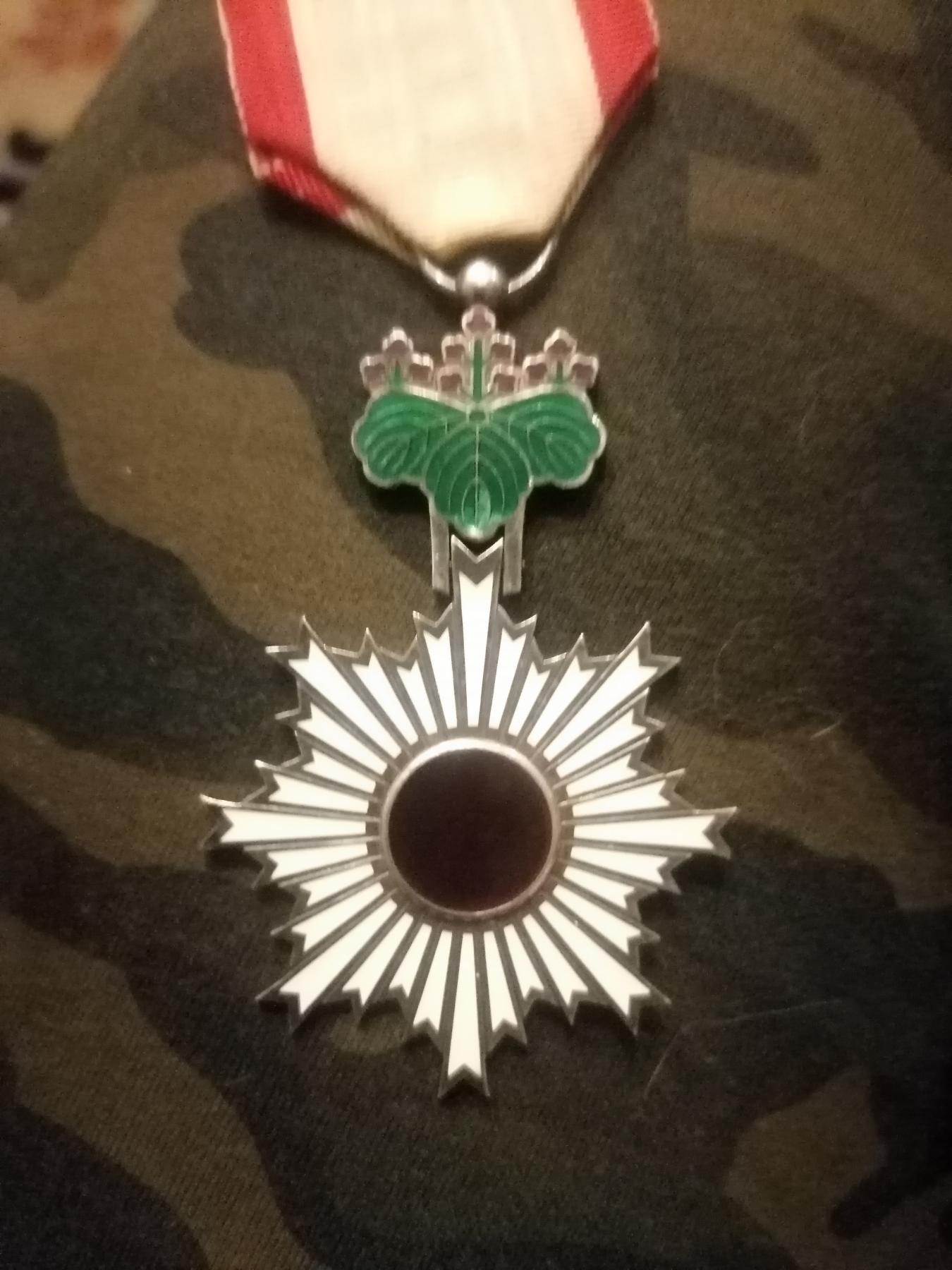 勋六等单光旭日章裸章