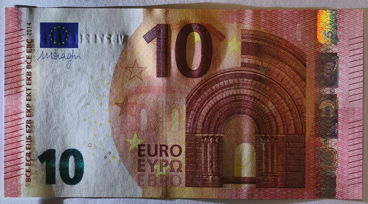 紫瑗钱币——第385期——纸币场 欧元 西班牙 2014年 圣天使桥 10欧元 UNC
