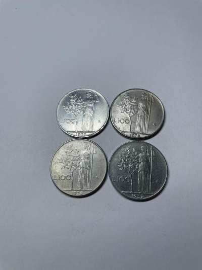 2024年集古藏今外币拍卖第七期-第6场—（总第66拍） - 意大利100里拉三枚