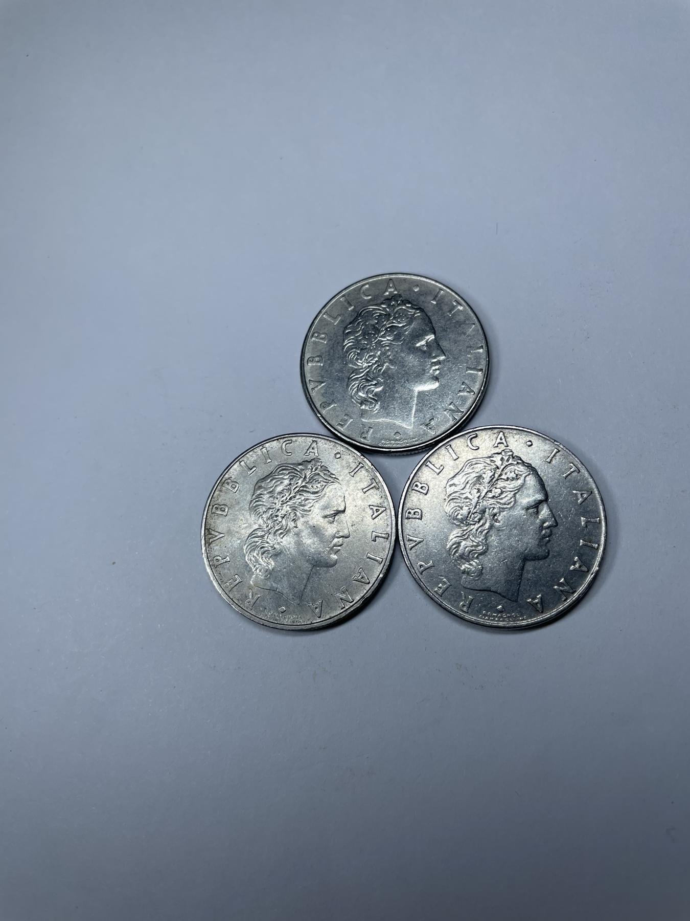 2024年集古藏今外币拍卖第七期-第6场—（总第66拍） 意大利50里拉3枚