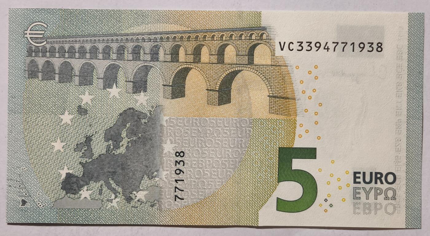 紫瑗钱币——第353期拍卖——纸币场 欧元 西班牙 2013年 加尔桥 5欧元 UNC