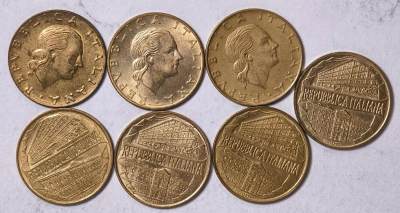 紫瑗钱币——第372期拍卖 - 意大利 1993 1996年 200里拉 纪念币 7枚一组 