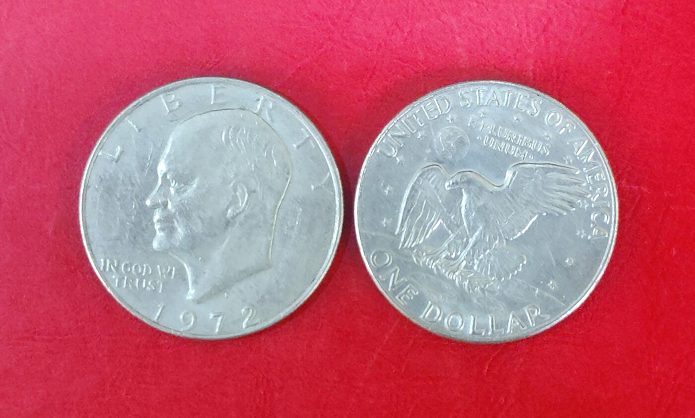 美洲美国1元1971-78年艾森豪威尔老鹰38mm外国钱币大硬币流通品