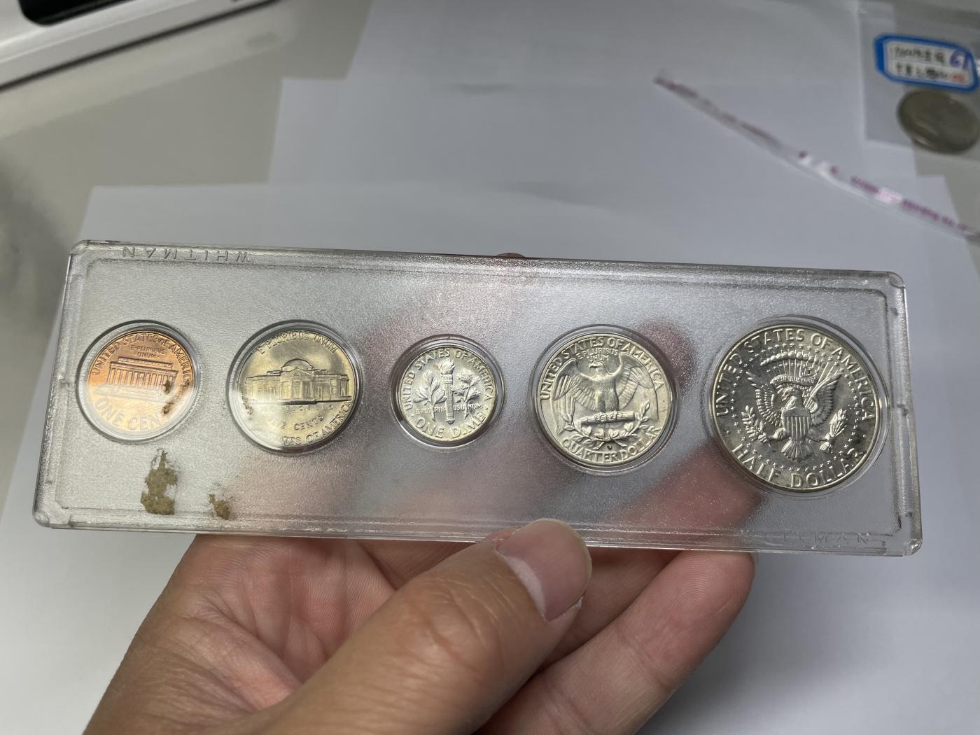 2024年集古藏今外币拍卖第七期-第7场—（总第67拍）为庆祝粉丝即将破百，精选小部分拍品 美国套币一盒含三枚1964年银币