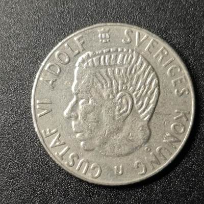 ↓君缘收藏99期☞钱币邮品↓无佣金、可寄存、满10元包邮  - 瑞典🇸🇪1969年古斯塔夫六世1克朗