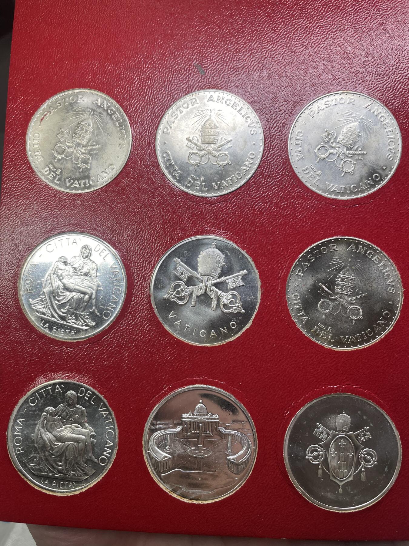 2024年集古藏今外币拍卖第七期-第7场—（总第67拍）为庆祝粉丝即将破百，精选小部分拍品 1986年梵蒂冈12位教皇纪念章，直径35mm