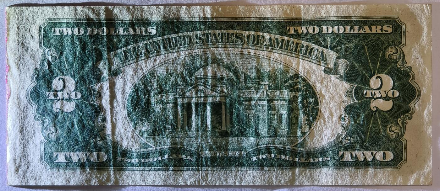 紫瑗钱币——第353期拍卖——纸币场 美国 1953年 C序列 托马斯·杰斐逊 2美元 红印 政府券 AU