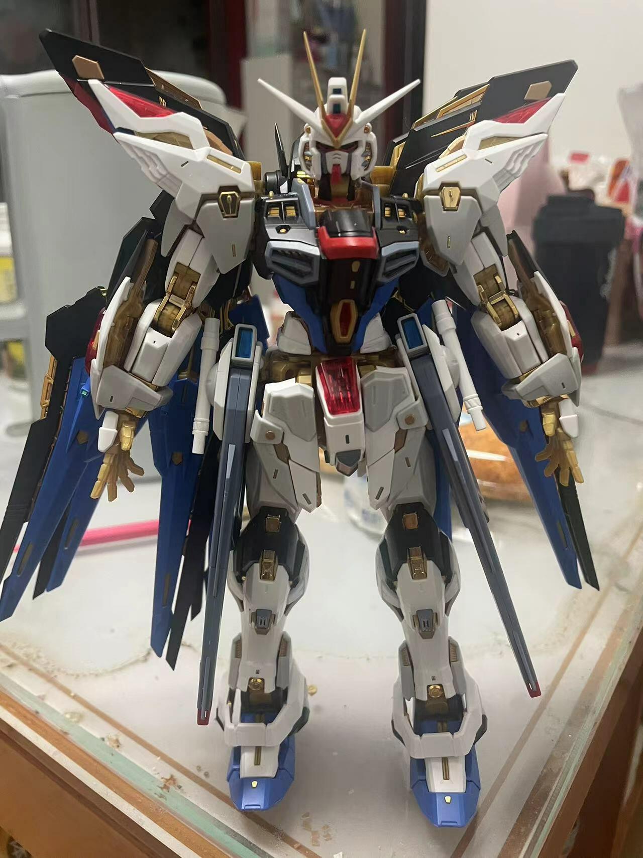 高达手办模型 MG强袭自由国产鍂鑫模型+金色传说+mgex+强自+1/100+拼装模型+带蚀刻片+全金属天线