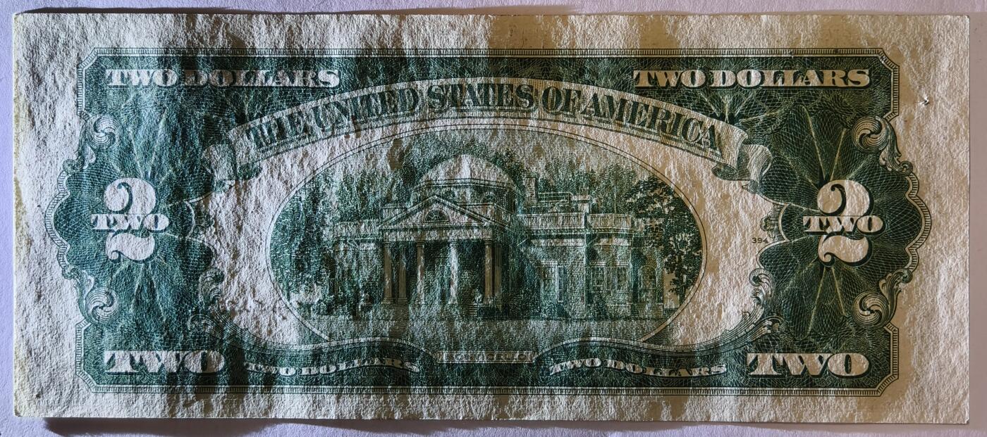 紫瑗钱币——第353期拍卖——纸币场 美国 1953年 B序列 托马斯·杰斐逊 2美元 红印 政府券 UNC-