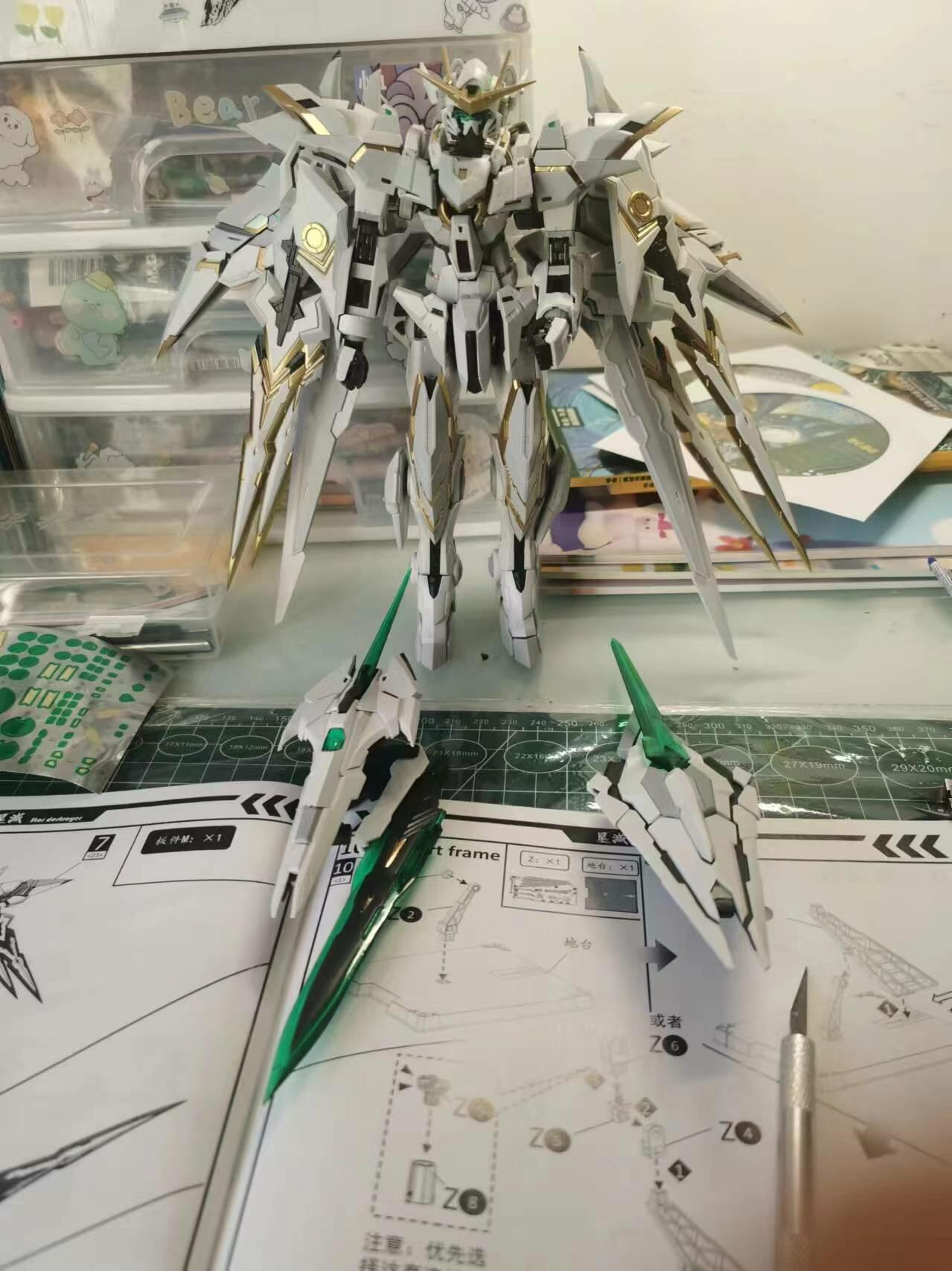 高达手办模型 国产高达拼装模型 铁创星灭 合金骨架 拼装体验很舒爽 全新未拼装
