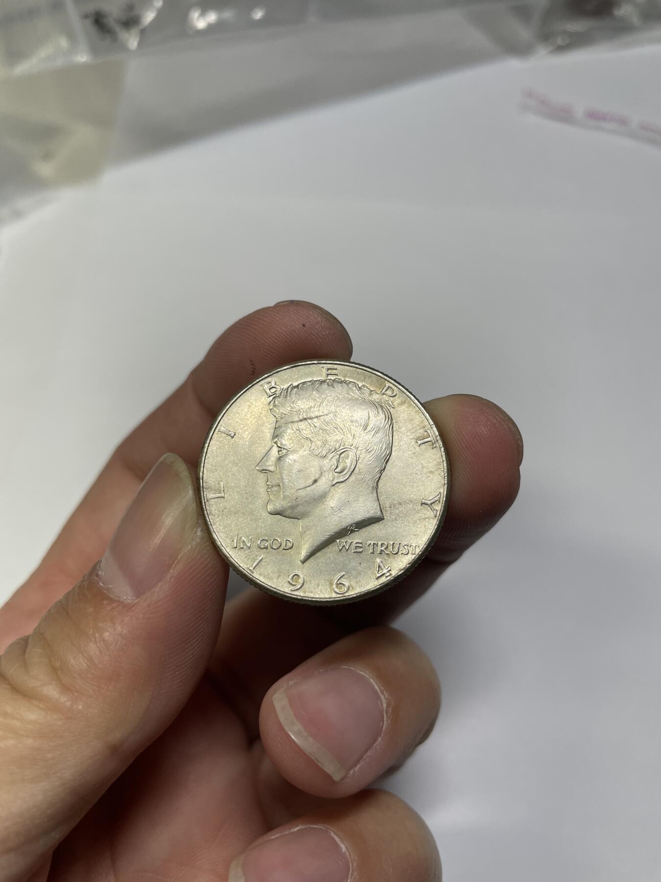 2024年集古藏今外币拍卖第七期-第7场—（总第67拍）为庆祝粉丝即将破百，精选小部分拍品 1964年美国半美元银币