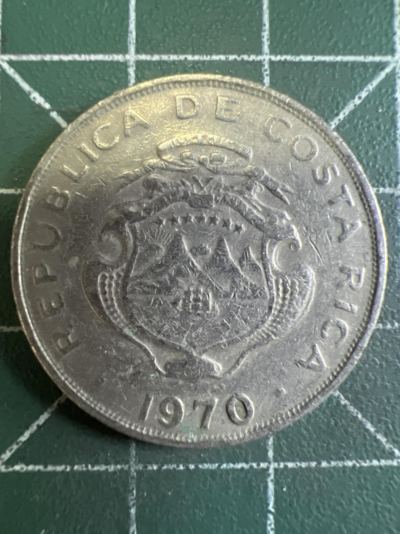 第664期 硬币专场 （无押金，捡漏，全场50包邮，偏远地区除外，接收代拍业务，本店十天发一次货） 哥斯达黎加50分 1970年