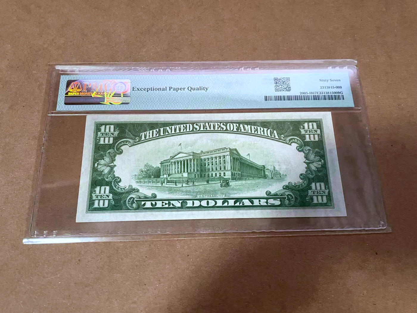 【Blue Auction】✨世界纸币精拍第480期【精】 【无47 圣路易斯版8区 唯一冠军分】美国 1934年 10美金 汉密尔顿PMG67EPQ 高分