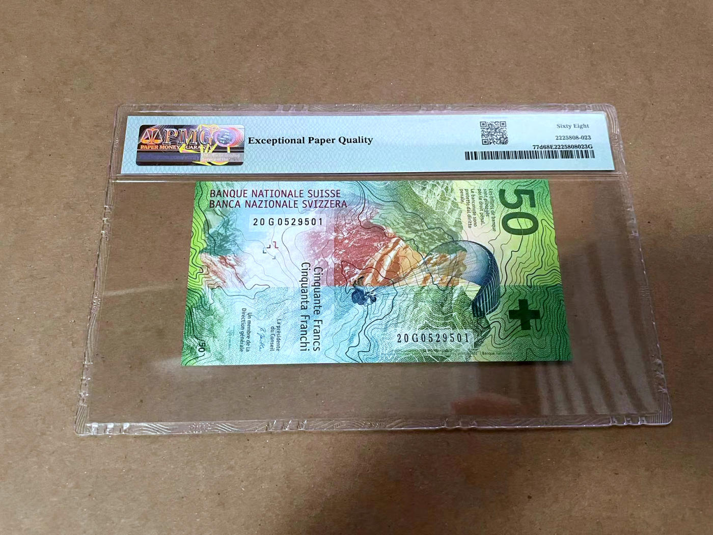 【Blue Auction】✨世界纸币精拍第480期【精】 【无47】瑞士 2020年50法郎 PMG68EPQ超高分