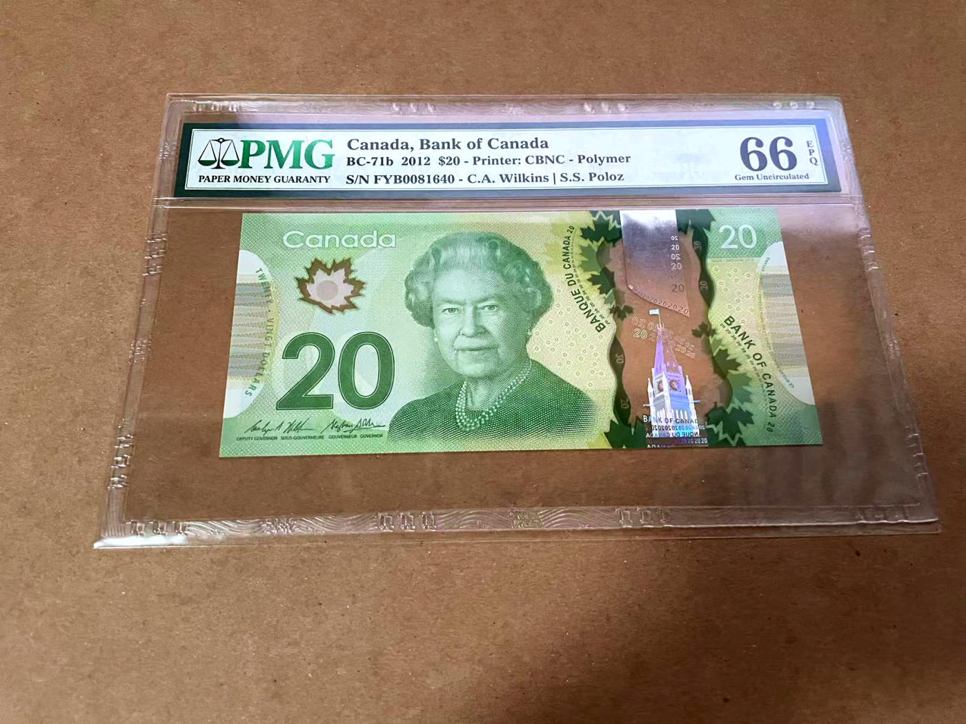 【Blue Auction】✨世界纸币精拍第480期【精】  加拿大 2012年20元 PMG66EPQ 