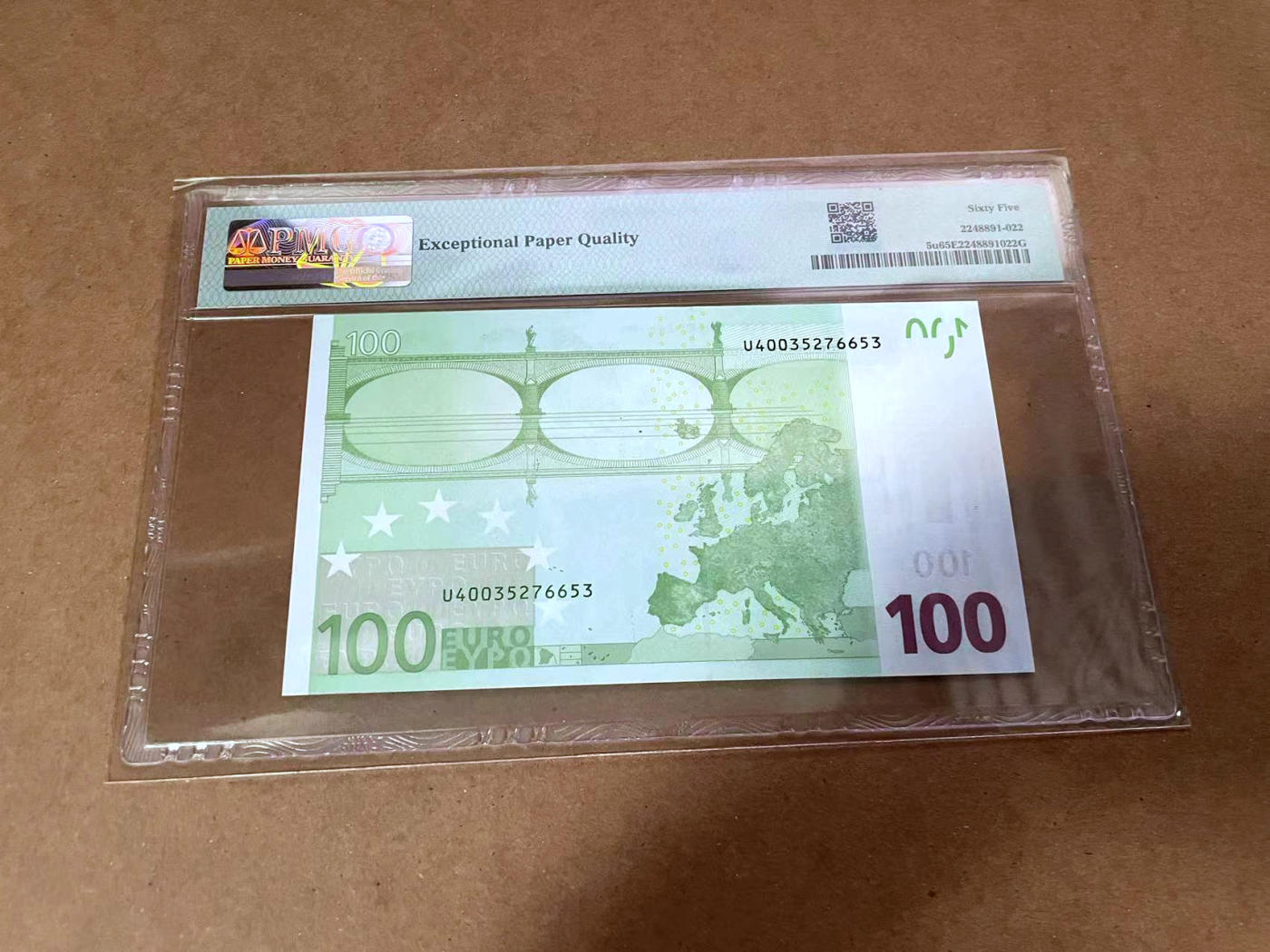 【Blue Auction】✨世界纸币精拍第480期【精】 【首签】欧盟 2002年100欧元 PMG65EPQ 法国版