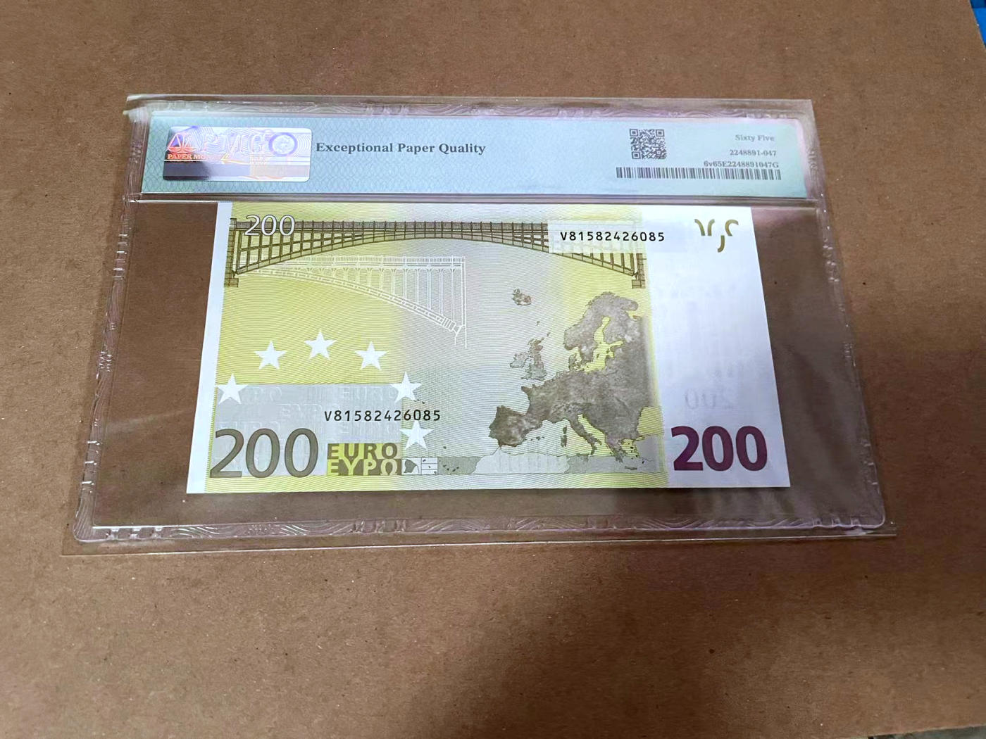 【Blue Auction】✨世界纸币精拍第480期【精】  【首签】欧盟 2002年200欧元 PMG65EPQ 西班牙版